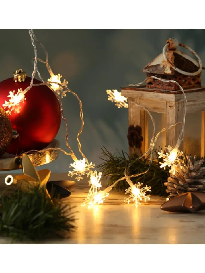 MARELIDA Lichterketten & Dekobeleuchtung<LED Lichterkette Schneeflocken L: 2m in transparent