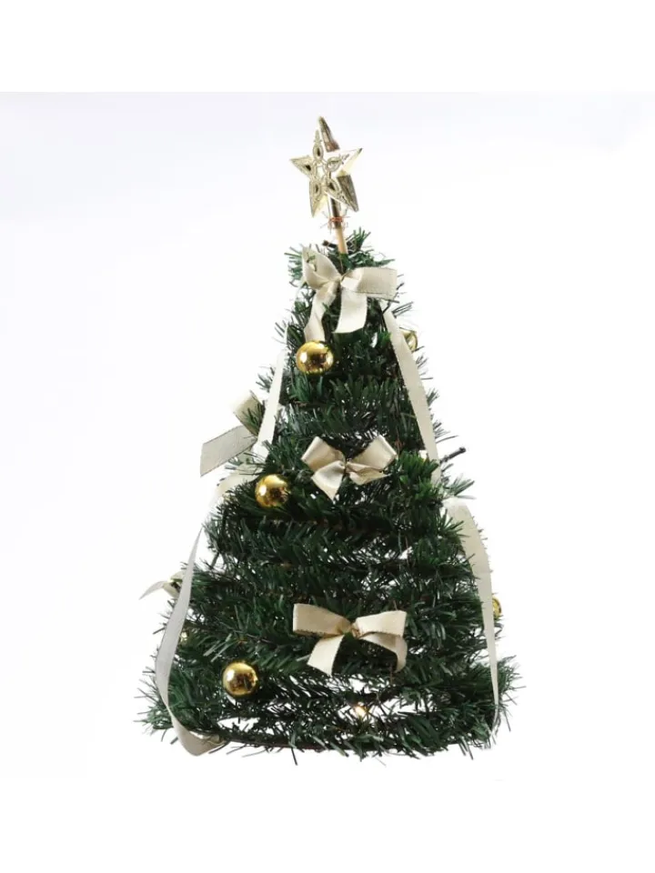 MARELIDA Künstliche Weihnachtsbäume<LED Mini Weihnachtsbaum dekoriert beleuchtet H: 50,5cm in grün
