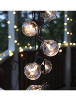 STAR Trading Lichterketten & Dekobeleuchtung<LED Outdoor-Lichterkette ,Partaj, Netzbetrieb, 16 LEDs, klar, warmwe