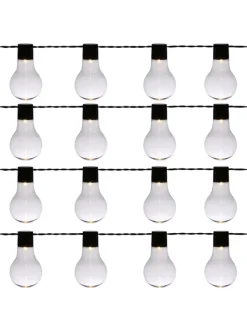 MARELIDA Lichterketten & Dekobeleuchtung<LED Party Lichterkette mit 16 Glühbirnen für Garten L: 4,5m