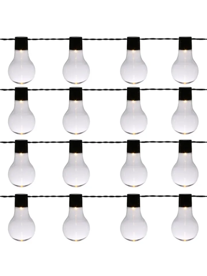 MARELIDA Lichterketten & Dekobeleuchtung<LED Party Lichterkette mit 16 Glühbirnen für Garten L: 4,5m