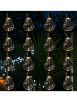 MARELIDA Lichterketten & Dekobeleuchtung<LED Party Lichterkette mit 16 Glühbirnen für Garten L: 4,5m