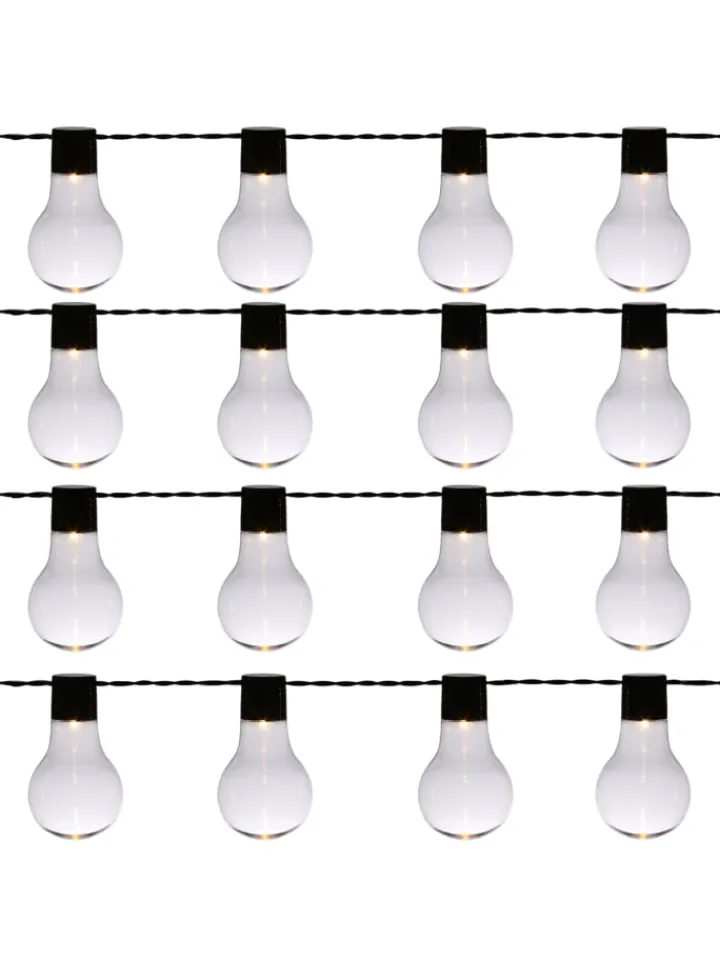 MARELIDA Lichterketten & Dekobeleuchtung<LED Party Lichterkette mit 16 Glühbirnen für Garten L: 4,5m