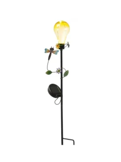 MARELIDA Gartendekoration<LED Solar Gartenstecker Libelle Deko Gartenspieß H: 84cm in bunt