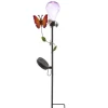 MARELIDA Gartendekoration<LED Solar Gartenstecker Schmetterling Deko Gartenspieß H: 84cm in bunt