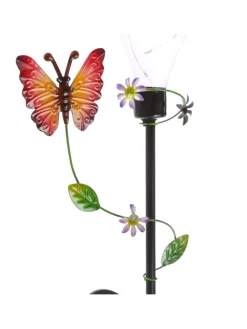 MARELIDA Gartendekoration<LED Solar Gartenstecker Schmetterling Deko Gartenspieß H: 84cm in bunt