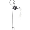MARELIDA Lichterketten & Dekobeleuchtung|Lichterketten & Deko-Leuchten<LED Solar Gießkanne mit Wasserfalleffekt H: 90cm in silber