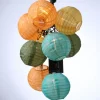 MARELIDA Lichterketten & Dekobeleuchtung<LED Solar Lichterkette 10 Lampions in bunt - L: 4,5m