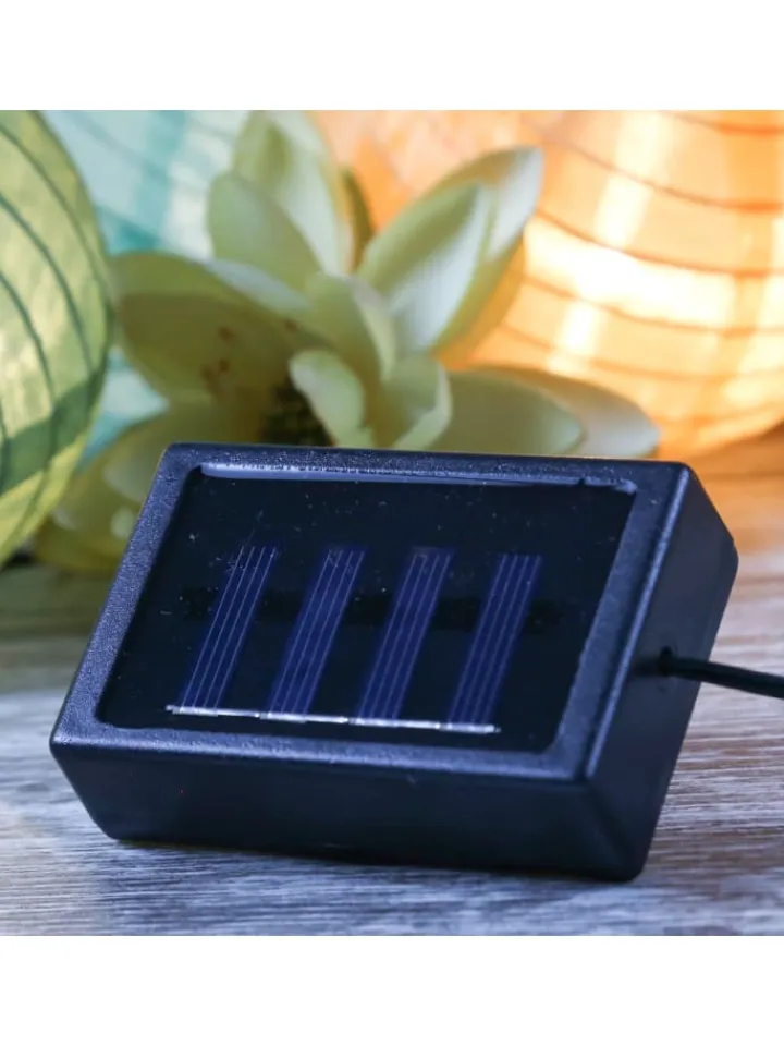 MARELIDA Lichterketten & Dekobeleuchtung<LED Solar Lichterkette 10 Lampions in bunt - L: 4,5m
