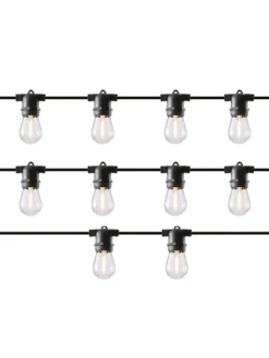 MARELIDA Lichterketten & Dekobeleuchtung<LED Solar Lichterkette Circus mit Glühbirnen L: 4,5m in transparent