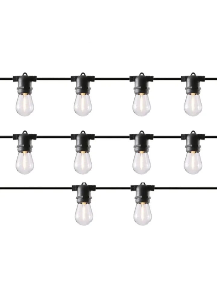 MARELIDA Lichterketten & Dekobeleuchtung<LED Solar Lichterkette Circus mit Glühbirnen L: 4,5m in transparent