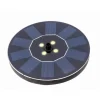 GORANDO Gartendekoration<LED Solar Teichpumpe leuchtend schwimmende Fontäne D: 16cm in schwarz