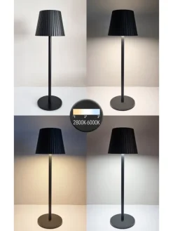 Coen Bakker Tischleuchten<LED Tischlampe dimmbar Touch Farbwechsler IP44 Innen & Außen 36,5x11cm Schwarz