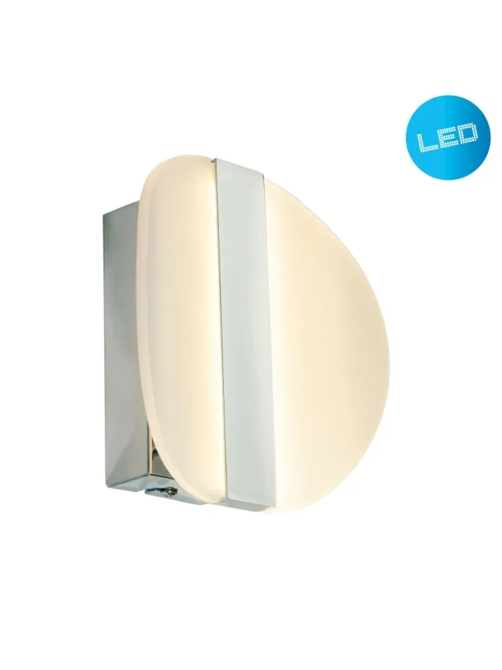 näve Wandleuchten<LED Wandleuchte "DENVER" in chrome - (L)16 cm x (B)16 cm x (H)16 cm - EEK G