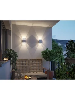 paulmann Wandleuchten<LED Wandleuchte Tharin IP44 3000K 120x104mm 2x3,7W Weiß
