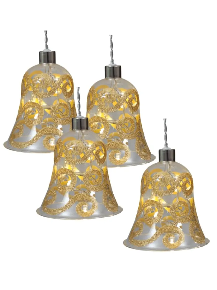näve Weihnachtsschmuck<LED Weihnachtsartikel "GLOCKE" in gold - (L)11 cm x (B)11 cm x (H)13 cm