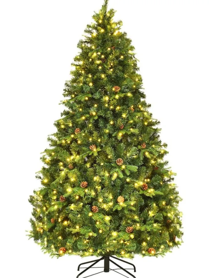 COSTWAY Künstliche Weihnachtsbäume<LED Weihnachtsbaum künstlich in Grün