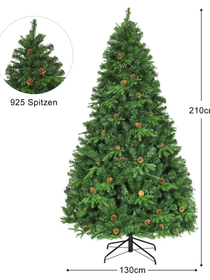 COSTWAY Künstliche Weihnachtsbäume<LED Weihnachtsbaum künstlich in Grün