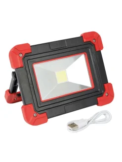 BRÜDER MANNESMANN Außenleuchten<LED-Arbeitsleuchte in Rot/ Schwarz - (B)18,5 x (H)14,2 x (T)5,5 cm