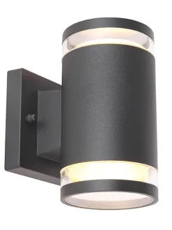 Globo lighting Außenbeleuchtung|Außenleuchten<LED-Außenleuchte "Alcala" in Schwarz - (B)10 x (H)16,5 cm