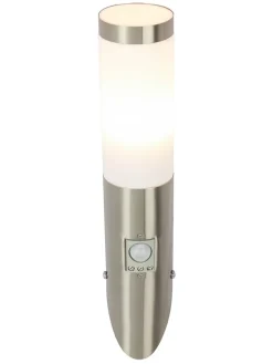 Globo lighting Außenbeleuchtung|Außenleuchten<LED-Außenleuchte "Boston" in Silber - (B)7,6 x (H)40 cm