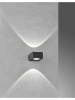 FISCHER & HONSEL Außenbeleuchtung|Außenleuchten<LED-Außenleuchte "Helsinki" in Schwarz - (B)8 x (H)5 cm