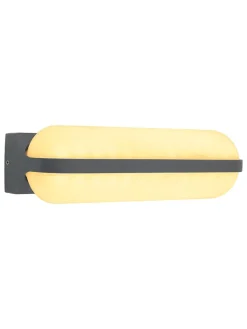 Globo lighting Außenleuchten<LED-Außenleuchte "Honna" in Grau - (B)26 x (H)6 cm