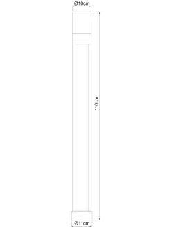 Globo lighting Außenbeleuchtung|Außenleuchten<LED-Außenleuchte in Anthrazit - (H)110 cm