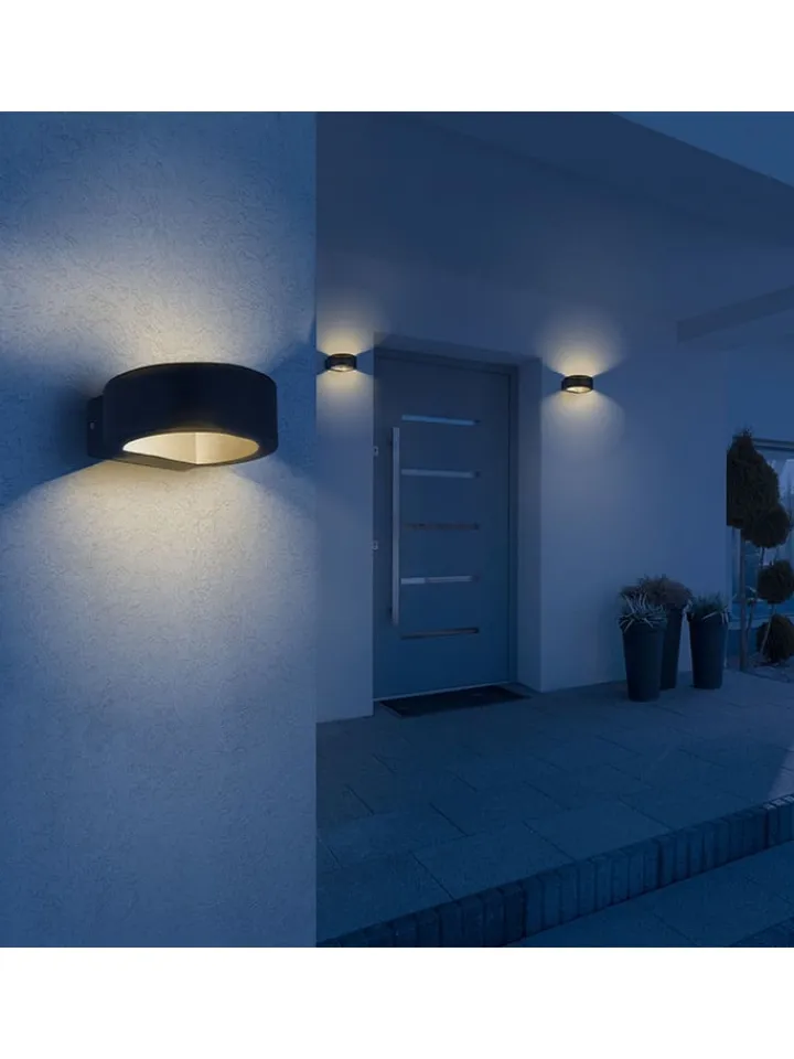 Globo lighting Außenbeleuchtung|Außenleuchten<LED-Außenleuchte in Anthrazit - (B)16 x (H)5,5 cm