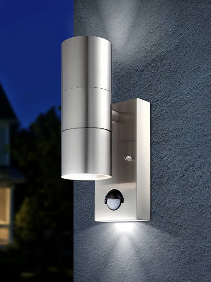 Globo lighting Außenbeleuchtung|Außenleuchten<LED-Außenleuchte "Style" in Silber - (B)7 x (H)21,5 cm
