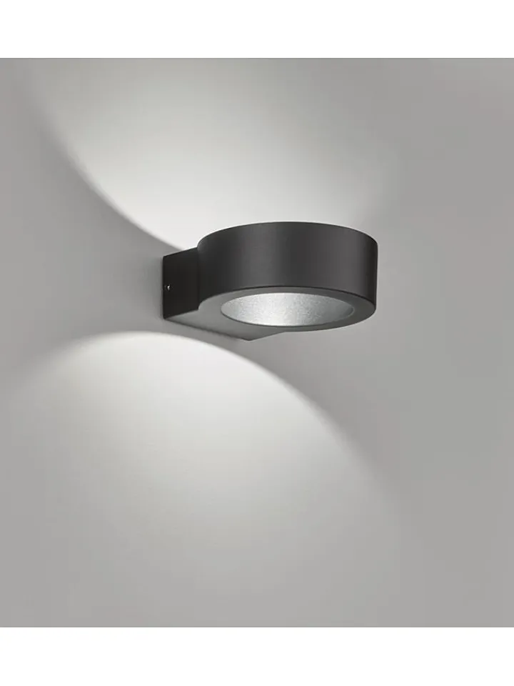 FISCHER & HONSEL Außenleuchten<LED-Außenleuchte "Torres" in Schwarz - (B)12,5 x (H)4,5 cm