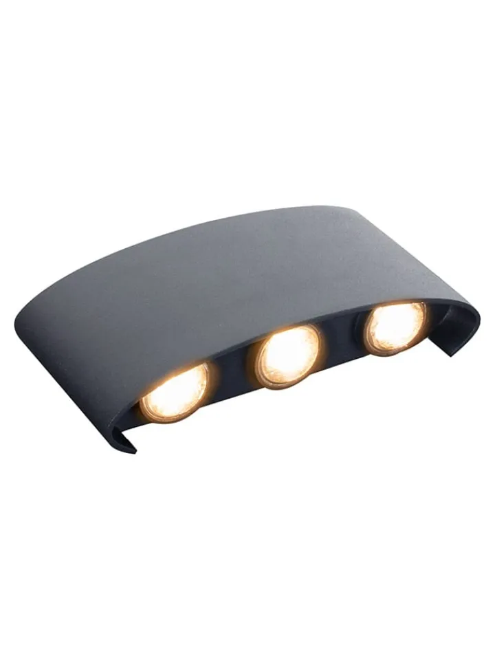 näve Außenleuchten<LED-Außenwandleuchte "Auron" in Schwarz - EEK G (A bis G) - (B)14 cm