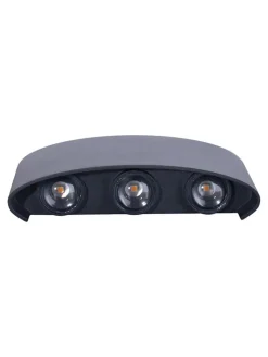 näve Außenleuchten<LED-Außenwandleuchte "Auron" in Schwarz - EEK G (A bis G) - (B)14 cm
