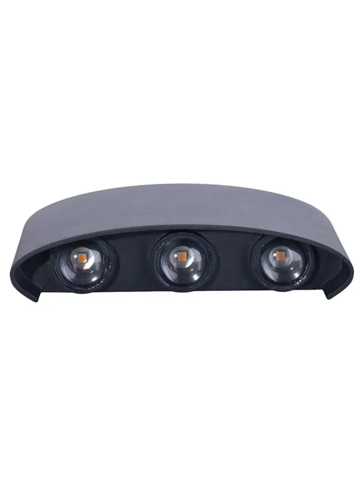 näve Außenleuchten<LED-Außenwandleuchte "Auron" in Schwarz - EEK G (A bis G) - (B)14 cm