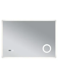 pro.tec Spiegel<LED-Badezimmerspiegel Racale in Weiß (H)70cm (B)100cm
