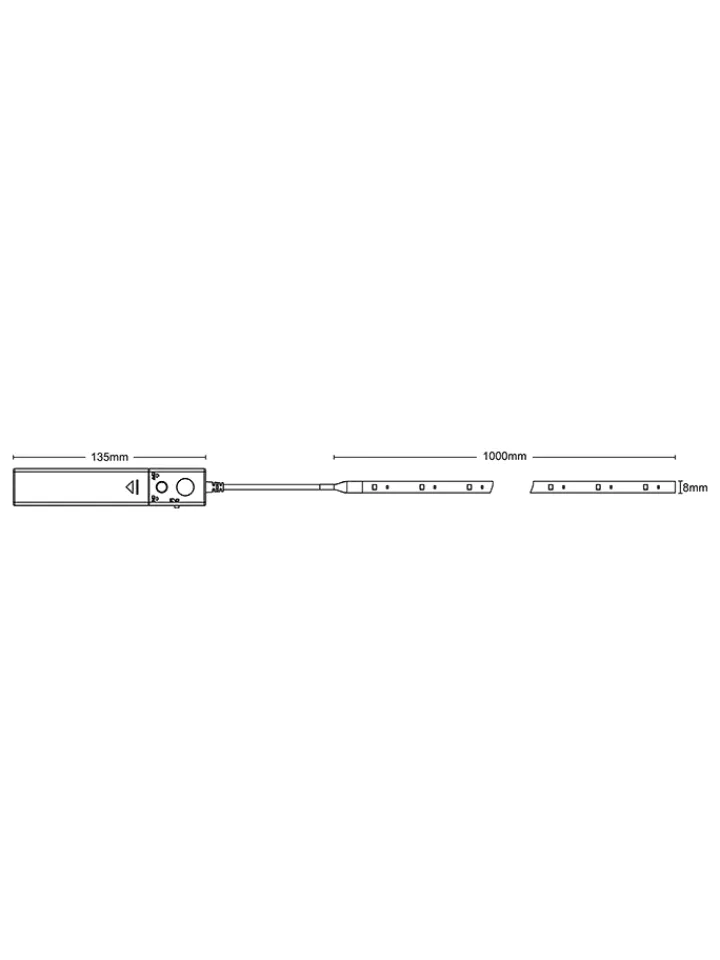 näve Dekofiguren & -Objekte<LED--Band mit Bewegungssensor in Warmweiß - (L)1 m