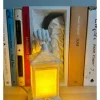 ABERTO DESIGN Wohndekoration<LED-Buchstütze in Weiß - (B)15 x (H)21 cm