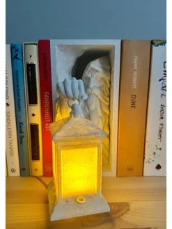 ABERTO DESIGN Wohndekoration<LED-Buchstütze in Weiß - (B)15 x (H)21 cm