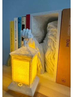 ABERTO DESIGN Wohndekoration<LED-Buchstütze in Weiß - (B)15 x (H)21 cm