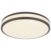 Globo lighting Decken- & Hängeleuchten<LED-Deckenleuchte "Betha" in Braun/ Weiß - (H)7 x Ø 34 cm