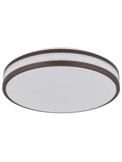 Globo lighting Decken- & Hängeleuchten<LED-Deckenleuchte "Betha" in Braun/ Weiß - (H)7 x Ø 34 cm