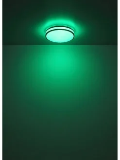 Globo lighting Decken- & Hängeleuchten<LED-Deckenleuchte "Betha" in Braun/ Weiß - (H)7 x Ø 34 cm