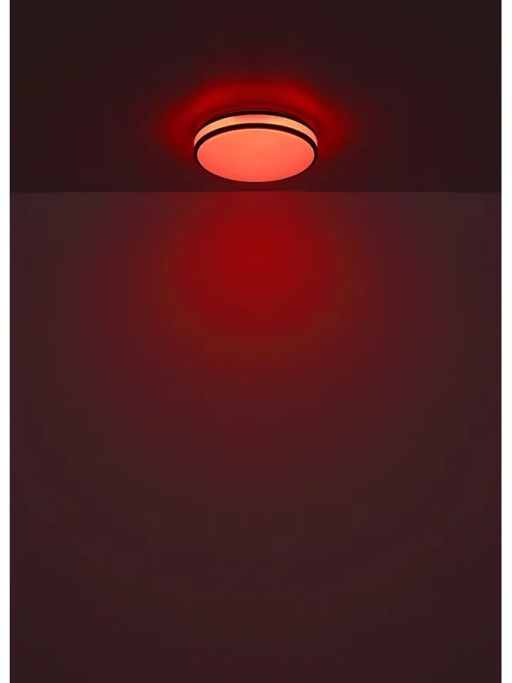 Globo lighting Decken- & Hängeleuchten<LED-Deckenleuchte "Betha" in Braun/ Weiß - (H)7 x Ø 34 cm
