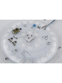 Globo lighting Decken- & Hängeleuchten<LED-Deckenleuchte "Bruno" in Hellbraun/ Weiß - (H)9,5 x Ø 36 cm