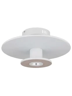 Globo lighting Decken- & Hängeleuchten<LED-Deckenleuchte "Carter" in Weiß - (H)18 x Ø 38 cm