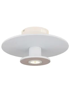 Globo lighting Decken- & Hängeleuchten<LED-Deckenleuchte "Carter" in Weiß - (H)18 x Ø 38 cm