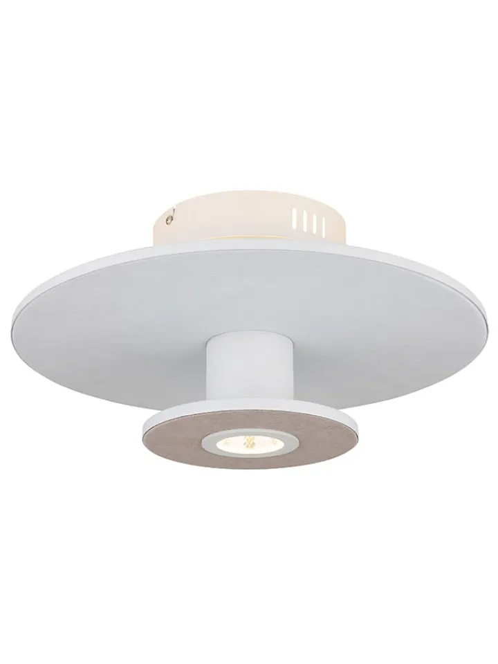 Globo lighting Decken- & Hängeleuchten<LED-Deckenleuchte "Carter" in Weiß - (H)18 x Ø 38 cm