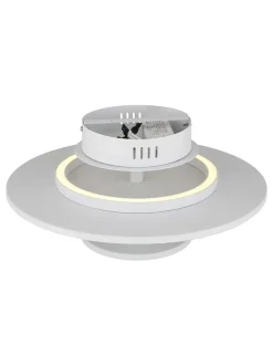 Globo lighting Decken- & Hängeleuchten<LED-Deckenleuchte "Carter" in Weiß - (H)18 x Ø 38 cm