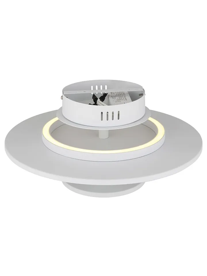 Globo lighting Decken- & Hängeleuchten<LED-Deckenleuchte "Carter" in Weiß - (H)18 x Ø 38 cm