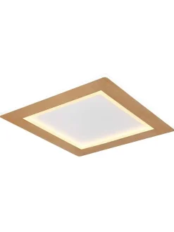 Globo lighting Decken- & Hängeleuchten<LED-Deckenleuchte "Clay" in Hellbraun - (B)40 x (H)40 cm